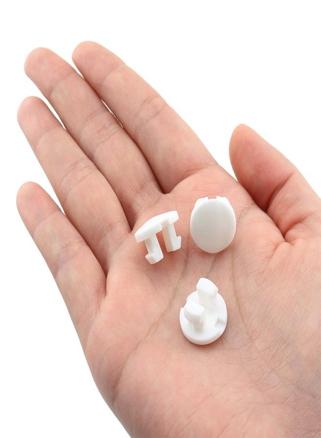 SiLnmLih 16 Pcs Blinds Bottom Rail Cord Cover Button Horizontal Blinds Plastic Bottom Rail Plugs Blinds Lower Rod Tail Plugs Window Blind Repair Parts Suitable for Most Blinds Bottom Rail - Image 3